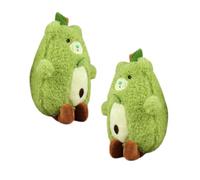 TOYZFRIENDY 2 Stück-pack Plüsch Bären Schlüsselanhänger Avocado Motiv 15cm Stofftier Anhänger für Taschen und Rucksäcke Geschenk