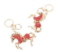 TOYZFRIENDY 2 Stück Rhinestone Pferde Schlüsselanhänger Dekorativer Metallanhänger für Taschen und Rucksäcke Glitzernder Pferde Charm Robustes Zinklegierung Accessoire für Pferdeliebhaber