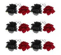 TOYZFRIENDY 8 Stück Rosenblüten Haarnadeln mit U Klammer Realistische Rote Blumen Haarspangen Farbbeständig und Handgefertigt Haarschmuck für Damen Partys und Hochzeiten