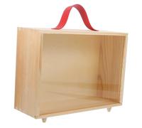 TOYZFRIENDY Hochwertige Holzbox mit Klarsichtfenster und Griff Robuste Aufbewahrungsbox mit Deckel für Geschenke Pralinen Schmuck Vielseitig Einsetzbar als Geschenkbox und Dekoration Großer
