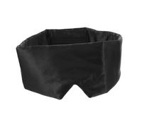 TOYZFRIENDY Schwarze Doppellagige Schlafmaske aus Seidigem Baumwoll mix Verstellbar mit Breitem Klettband Lichtundurchlässig für Erholsamen Schlaf zu Hause Reisen Büro und Camping Geeignet