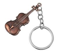 TOYZFRIENDY Violin Keychain Anhänger aus Langlebigem Metall Stilvolles Geigen schlüsselring Accessoire für Taschen Rucksäcke und Schlüssel Kreatives Geschenk für Musikliebhaber Rotes