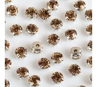 TPIONEER 3mm 4mm 5mm 7mm 8mm Silber Krallen Aufnäher Runde Strasssteine Für Handarbeiten DIY Glaskristalle Steine Kleidung Hochzeitskleid