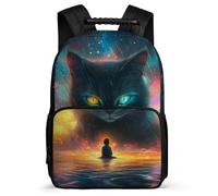 TPISLI Kinderrucksack Katze Motiv Klasse 1-3 für Jungen Mädchen, Schulrucksack mit Tier Kätzchen 6-11 Jahre, Daypack, 1680D Gewebe, Weiche Filzdetails, Tägliche Nutzung