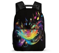 TPISLI Kinderrucksack Singer Music Lover für Mädchen Jungen Klasse 2-4 Schulranzen Musical Symbols 7-11 Jahre School Bag, Stabiler Griff Weiche Filzdetails Bücher Hefte