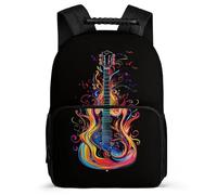 TPISLI Rucksack mit Gitarre Motiv für Mädchen 7-11 Jahre Kinderrucksack Singer Music Lover Klasse 3 School Bag, Daypack Leicht Robust für Outdoor Alltag
