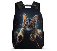 TPISLI Rucksack mit Kätzchen Motiv 9 Jahre für Mädchen Jungen Rucksack Tier Katze Klasse 1-3 Bookbag, Bücher Hefte Stabiler Griff Geburtstagsgeschenk