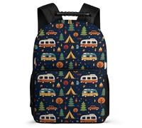 TPISLI Schulrucksack Cartoon Cars für Jungen Mädchen 8-12 Jahre Rucksack Car Illustration Klasse 1-4 Backpack, Leicht Robust Seitenfächer für Geschenk zum Schulanfang