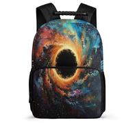 TPISLI Schulrucksack Galaxy Weltraum für Kinder Schüler Klasse 5 Schultasche Cosmic Schwarz Hole 10 Jahre Backpack, Daypack Stabiler Griff Bücher Hefte