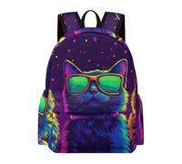 TPISLI Schulrucksack Mädchen Kätzchen Muster Teenager Schulranzen Kinder Tier Katze Rucksack Für Mädchen Der 3. Bis 7. Klasse, Leichter Schultasche Kawaii Für Schule Reisen