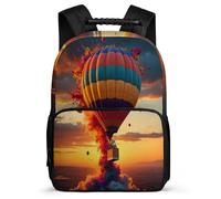 TPISLI Schulrucksack mit Hot Air Balloons 8 Jahre für Mädchen Jungen Schulrucksack Colourful Klasse 2-5 Bookbag, Back To School Geschenk Gepolsterter Rücken Reise Alltag