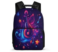 TPISLI Schulrucksack mit Singer Music Lover Klasse 5 für Mädchen Kinderrucksack Musical Symbols 6 Jahre Daypack, Gepolsterter Rücken Leicht Robust für Geschenk zum Schulanfang
