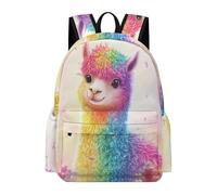 TPISLI Schultasche Alpaka Muster Jungen Rucksack Kinder 9 Jahre, Leicht Schulrucksack Für Mädchen Der 1. Bis 5. Klasse, Tier Illustration Schulranzen Für Die Schule Reisen