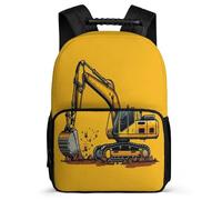 TPISLI Schultasche Excavator Klasse 4-6 für Teenager Kinderrucksack Fahrzeuge Maschinen 11 Jahre School Bag, Leicht Robust Weiche Filzdetails für Outdoor Alltag