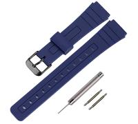 TPU-Uhrenarmband, Ersatz für Casio F-91W/F-84/F-94/F-105/F-108/A-158, Uhrenarmband für Damen und Herren, schwarze Schnalle, Marineblau