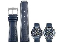 TPUOTI Uhrenarmband für Citizen AT8020-54L/JY8078 mit Faltschnalle, 22 mm, 23 mm, blaues Echtlederarmband, 23mm, Achat