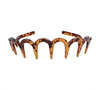 TQUXNGA Stabiles braunes Acryl-Stirnband, U-Form, Haarband, Zahn-Haarkamm, Haar-Tiara, Schmuck, Kopfbedeckung, Geschenk für Mädchen und Frauen