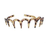 TQUXNGA Stabiles braunes Acryl-Stirnband, U-Form, Haarband, Zahn-Haarkamm, Haar-Tiara, Schmuck, Kopfbedeckung, Geschenk für Mädchen und Frauen