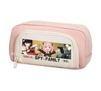 TQVLNMCR Spy x Family Federmäppchen, wasserdicht, Doppelreißverschluss, großes Federmäppchen for Studenten, Schreibwarenetui(#9)