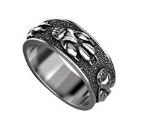 TQWSVUM Herren Viking Wolf Pfotenring, Nordic Gothic Wolf Klaue Tier Ring, Jungen Rock Wolf Ring Keltischer Wolf Amulett Schmuck(11)