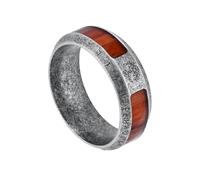 TQWSVUM Herren Wikinger Baum Des Lebens Edelstahlring - Nordische Mythologie Yggdrasil Und Holzeinlage Ring - Handgefertigt Polierter Vintage Charme Straßen Schmuck