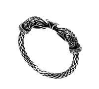 TQWSVUM Keltischer Rabenring Der Wikinger -Herrenring Mit Doppelten Krähenköpfen Aus Edelstahl -Nordische Mythologie Vintage Huginn Und Muninn Heidnisches Tieramulett Ring Statement Schmuck