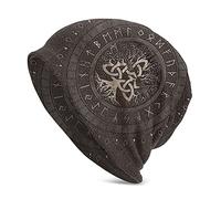 TQWSVUM Männer Frauen Wikinger Beanie Mütze Zipfelmütze, Nordischer Mythos Odin Raven 3D Gedruckte Lässige Dünne Motorhaube, Sommer Outdoor Sportschutz Doppelschicht Headwraps