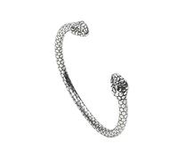 TQWSVUM Männer Frauen Wikinger Schlangen Offener Armreif - Vintage Edelstahl Doppelkopf Schlangen Manschettenarmband - Mode Gothic Punk Nordisch Tier Amulett Armband Biker Schmuck
