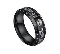 TQWSVUM Männer Frauen Wikinger Yggdrasil Ring - Nordisch Vintage Keltischer Knoten Baum Des Lebens Edelstahl Ring - Mode Paar Hochzeitsband Heidnischer Amulett Charme Schmuck