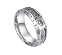 TQWSVUM Männer Frauen Wikinger Yggdrasil Ring - Nordisch Vintage Keltischer Knoten Baum Des Lebens Edelstahl Ring - Mode Paar Hochzeitsband Heidnischer Amulett Charme Schmuck