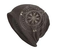 TQWSVUM Nordischer Mythos Wikinger Mütze Hut for Männer, Sommer Double Layer Slouchy Strumpf Cap Kopfbedeckung, Outdoor Erwachsene Vintage Mode Casual Cool Soft Thin Motorhaube