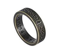 TQWSVUM Nordischer Wikinger Keltischer Knotenring - Herren Damen Edelstahl Irischer Knotenring - Handgefertigter Mode Pagan Amulett Hochzeitsband Charm Schmuck