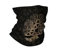 TQWSVUM Wikinger Baum des Lebens Gedrucktes Bandana - Nordisch Keltisch Triquetra Knoten Grafik Halsmanschette -Vintage Multi Kopfbedeckung Atmungsaktiv Angeln Wandern Laufen Radfahren Für Männer