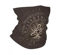 TQWSVUM Wikinger Baum des Lebens Gedrucktes Bandana - Nordisch Keltisch Triquetra Knoten Grafik Halsmanschette -Vintage Multi Kopfbedeckung Atmungsaktiv Angeln Wandern Laufen Radfahren Für Männer