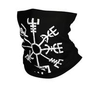 TQWSVUM Wikinger Halswärmer Kopfbedeckung Für Männer Und Frauen - Nordische Mythos Kompass Druck Bandana Schlauchschal Kopftuch - Sommer Outdoor Sport Nahtlos Multifunktionaler Hals Schlauch
