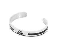 TQWSVUM Wikinger Manschette Armband Für Männer Und Frauen - Nordischer Edelstahl Dreieck Valknut Symbol Armreif - Handgefertigter Polierter Vintage Rock Punk Biker Modeschmuck