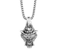 TQWSVUM Wikinger Wildschwein Anhänger Halsketten Für Männer Frauen - Vintage Edelstahl Keltischer Triquetra Knoten Keiler Amulett - Nordisch Mittelalter Mode Punk Cooler Tierschutzschmuck