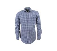 TR Martha Trachtenhemd Herren Oktoberfest Hemd Outfit Tracht Kariertes Hemd Rot Trachtenhemden Freizeithemd Langarm Karohemd Baumwolle S-3XL (M, Blau)