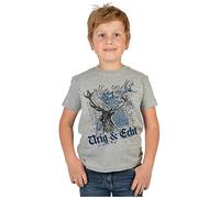 Tracht Kindershirt, Bayrisches Trachten-Motiv Hirsch Shirt : Mia san Mia Urig & Echt - Volksfest,Oktoberfest, Tracht Jungen, Mädchen Gr: XS = 110-116