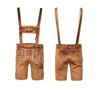 Tracht Lederhose Herren mit Träger, Leder Trachtenhose Kurz Trachten Lederhosen Bayrische Traditionelle Outfit Premium Trachtenlederhosen Trachtenmode für Oktoberfest Jogginghose Bequem & Robust
