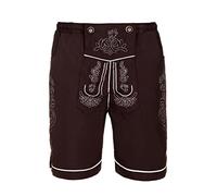 Trachten Badeshorts Badehose im Lederhosen Style Large, Dunkelbraun