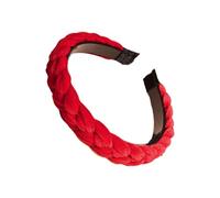 Trachten Haarreifen Damen Elegant Dirndl Haarreif Geflochten Dirndl Haarschmuck für Oktoberfest Zubehör Samt Flechtoptik Haarreif Breiter Haarreifen Elastische Criss Cross Haarbänder