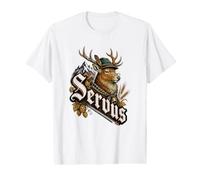 Trachten Hirsch Servus Mit Trachtenhut Alpen Bayern Preisgünstiges Grafik-T-Shirt