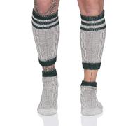 Socken mit Wadenwärmer braun mit grün, 35-38