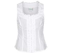 Trachten Stoiber Damen Trachten Mieder-Top weiß, WEIß, 32