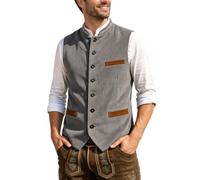 Trachten Weste, Oberbekleidungsweste im Cord-Design für das Oktoberfest: Ärmellose Jacke für lässige Outdoor-Aktivitäten und Festliche Anlässe