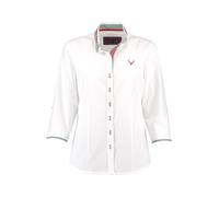 Trachtenbluse OS-TRACHTEN "Trachtenbluse 450004-3684", Damen, Gr. 52, weiß (weiß, grün), Obermaterial: 80% Baumwolle CO. 20% Polyester PES., Blusen Trachtenbluse (42721753-52) weiß, grün