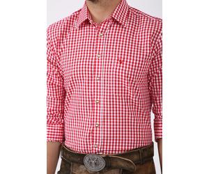 Trachtenhemd BASIC - Krüger Buam - 000951-000-0109 Rot - Gr. - XXL