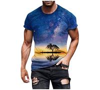 Trachtenhemd Herren Feinripp Unterhemd Hemd Slim Fit 3D Druck Rundhals Kurzarm T-Shirt Sommer Regular Tee Oberteil Lässige T-Shirts Mit Kurzen Ärmeln T Shirt 4XL
