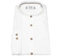 Trachtenhemd - Slim Fit - Stehkragen - weiß Pure